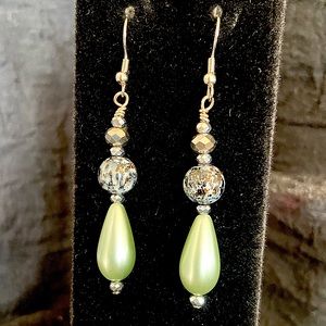 Pastel Green Dangle Earrings